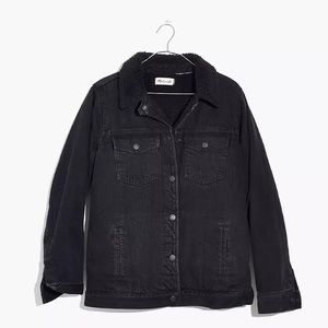 Madewell The Oversized Jean Jacket Sherpa Edition